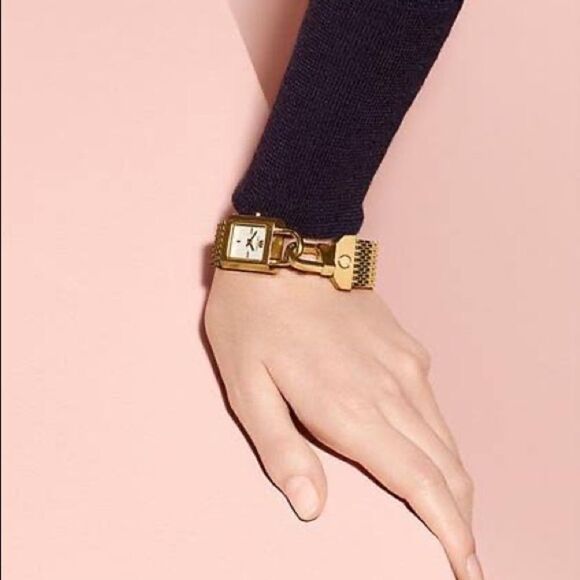 TORY BURCH SURREY ROSEGOLD LADIES LOCK WATCH, MESH BAND D6 - Picture 10 of 11